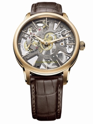 Maurice Lacroix Watches : MP7138-PG101-030 Skeleton Dial 18ct Rose Gold Band Women Watch