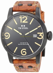 TW Steel Watches : MS31 Black Dial Leather Women Watch
