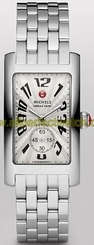 Michele Watches : MWW02S000007 Quartz Polished Stainless Steel White Textured Dial Polished Stainless Steel Band Women Watch