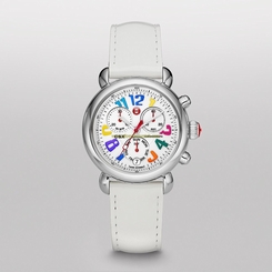 Michele Watches : MWW03M000072 Battery Operated Quartz Polished Stainless Steel White Enamel Dial Band Women Watch