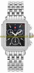 Michele Watches : MWW06A000680 Quartz Diamonds and Stainless Steel Women Watch