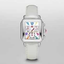 Michele Watches : MWW06P000035 Battery Operated Quartz Polished Stainless Steel White Enamel Dial Band Women Watch
