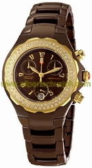 Michele Watches : MWW12A000012 Quartz Diamonds and Gold Tone Women Watch