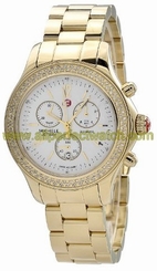 Michele Watches : MWW17A000007 Quartz Diamonds and Gold Tone Women Watch
