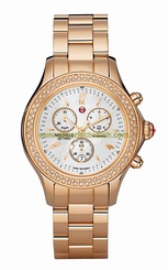 Michele Watches : MWW17A000012 Quartz Diamonds and Gold Tone Women Watch