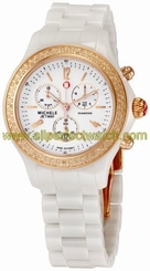 Michele Watches : MWW17B000008 Quartz Diamonds and Gold Tone Women Watch