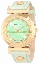 Versace Watches : P5Q80D220-S220 Quartz Analog Green Dial Green Leather Women Watch