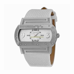 Versace Watches : PSQ91ND001SL01 White Dial Fixed Stainless Steel Set With Diamonds Band Men Watch
