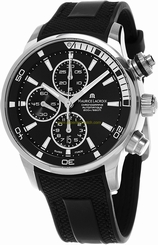 Maurice Lacroix Watches : PT6008-SS001-330-1 Automatic Chronograph Black Rubber Men Watch