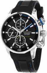 Maurice Lacroix Watches : PT6008-SS001-331-1 Automatic Chronograph Date Black Rubber Men Watch