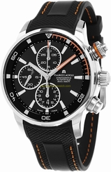 Maurice Lacroix Watches : PT6008-SS001-332-1 Automatic Chronograph Date Black Rubber Men Watch