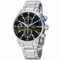 Fake AAA Maurice Lacroix Watches : PT6008-SS002-331 Automatic Chronograph Date Black Dial Stainless Steel Men Watch Watch