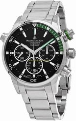 Maurice Lacroix Watches : PT6018-SS002-331-1 Black Dial Stainless Steel Band Men Watch