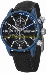 Maurice Lacroix Watches : PT6028-ALB11-331 Automatic Date Blue Alloy Bezel Black Dial Leather Men Watch