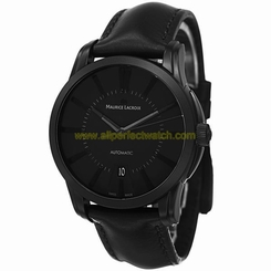 Maurice Lacroix Watches : PT6148-PVB01-330 Automatic Date Black Leather Men Watch