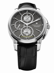 Maurice Lacroix Watches : PT6188-SS001-830 Automatic Chronograph Date Black Leather Women Watch