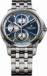 Maurice Lacroix Watches : PT6188-SS002-430 Automatic Blue Dial Stainless Steel Men Watch