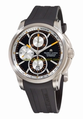 Maurice Lacroix Watches : PT6188-TT031-330 Automatic Chronograph Date Titanium Case Black Rubber Men Watch