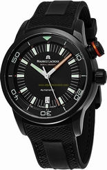 Maurice Lacroix Watches : PT6248-PVB013-332-1 Automatic Date Black Rubber Men Watch
