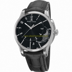 Maurice Lacroix Watches : PT6318-SS001-330 Automatic Date Moon Phase Black Men Watch