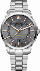 Maurice Lacroix Watches : PT6358-SS002-331-1 Grey Dial Stainless Steel Men Watch