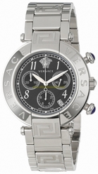 Versace Watches : Q5C99D009S099 Quartz Chronograph Date Black Dial Stainless Steel Men Watch