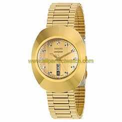 Rado Watches : R12304253 Quartz Analog Day Date Gold Tone Stainless Steel Men Watch