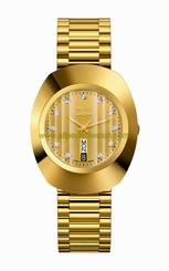 Rado Watches : R12304303 Quartz Analog Day Date Gold Tone Stainless Steel Men Watch