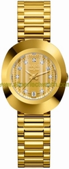 Rado Watches : R12306303 Quartz Diamond Hour Markers Dial Date Gold Tone Stainless Steel Women Watch