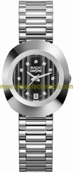 Rado Watches : R12307313 Quartz Black Diamond Dial Date Stainless Steel Women Watch