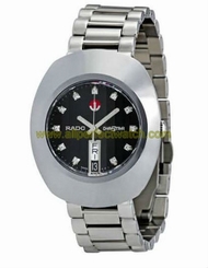 Rado Watches : R12408614 Automatic Black Day Date Diamond Dial Stainless Steel Men Watch