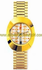 Rado Watches : R12413193 Yellow Dial Yellow Plated Bracelet Band Men Watch