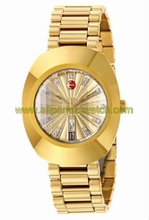 Rado Watches : R12413364 Automatic Crystal Hour Markers Dial Day Date Gold Tone Stainless Steel Men Watch