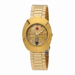Rado Watches : R12413643 Yellow Gold Dial Fixed Yellow Gold PVD Band Men Watch
