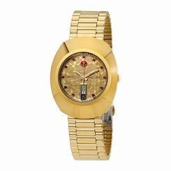 Rado Watches : R12413653 Yellow Gold Dial Fixed Yellow Gold Pvd Band Men Watch
