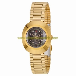 Rado Watches : R12416053 Automatic Crystal Hour Markers Dial Date Gold Tone Stainless Steel Women Watch
