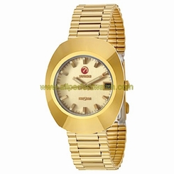 Rado Watches : R12431263 Automatic Gold Dial Date Gold Tone Stainless Steel Men Watch