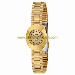 Rado Watches : R12559033 Quartz Crystal Dial Gold Tone Stainless Steel Women Watch