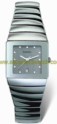 Rado Watches : R13333122 Quartz Platinum Ceramic Grey Dial Platinum Ceramic Band Women Watch