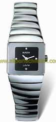 Rado Watches : R13334732 Quartz Platinum Ceramic Black Dial Platinum Ceramic Band Women Watch