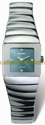 Rado Watches : R13334762 Quartz Platinum Ceramic Blue Dial Platinum Ceramic Band Women Watch