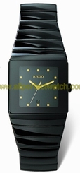 Rado Watches : R13335162 Quartz Black Ceramic Black Dial Black Ceramic Band Men Watch