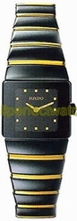 Rado Watches : R13337161 Quartz Black Ceramic/gold Black Dial Black Ceramic/gold Band Women Watch