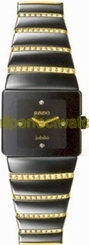 Rado Watches : R13337729 Quartz Black Ceramic/gold Black Dial Black Ceramic/gold Band Women Watch