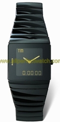 Rado Watches : R13354152 Quartz Black Ceramic Black Dial Black Ceramic Band Men Watch
