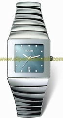 Rado Watches : R13432202 Quartz Platinum Ceramic Blue Dial Platinum Ceramic Band Men Watch