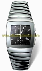 Rado Watches : R13434152 Quartz Platinum Ceramic Black Dial Platinum Ceramic Band Men Watch