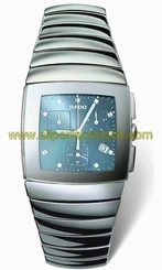 Rado Watches : R13434202 Quartz Platinum Ceramic Blue Dial Platinum Ceramic Band Men Watch