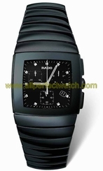 Rado Watches : R13477152 Quartz Black Ceramic Black Dial Black Ceramic Band Men Watch
