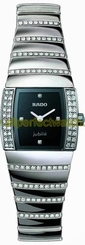 Rado Watches : R13578719 Quartz Platinum Ceramic Black Dial Platinum Ceramic Band Women Watch